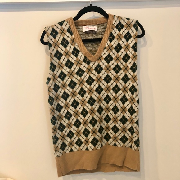 Vintage Sweaters - Vintage Argyle V-Neck Sweater Vest